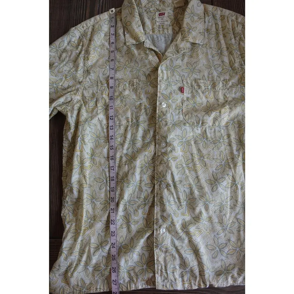 Levis Shirt Mens Medium Floral Relaxed Fit Short Sleeve‎ Casual Tropical Light
